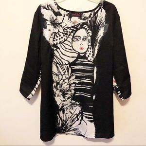 C’Melodie Graphic Print Dress